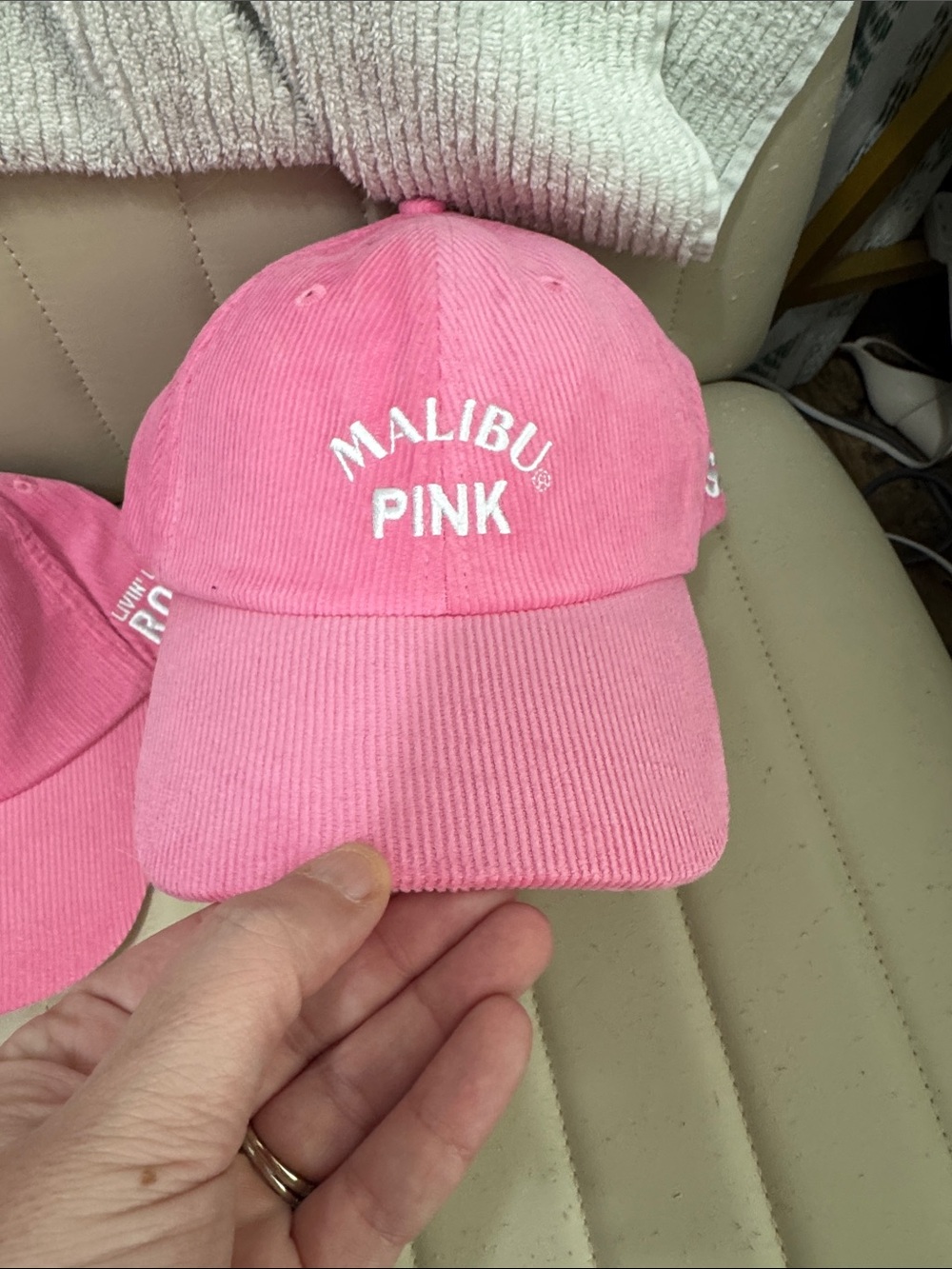 Malibu Pink Corduroy Hat